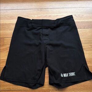 War Tribe Black Athletic Fight Shorts